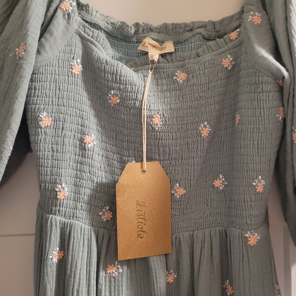 Puff Sleeve Midi Dress - Picture 6 of 9